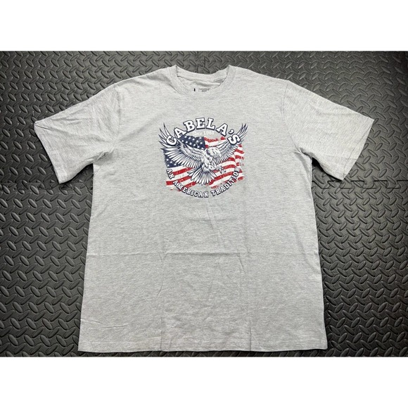 Cabela's | Shirts | Cabelas Shirt Adult Large Gray Graphic Eagle ...